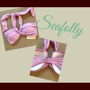 Seafolly Women's Bandeau Halter Bikini Top Lilac